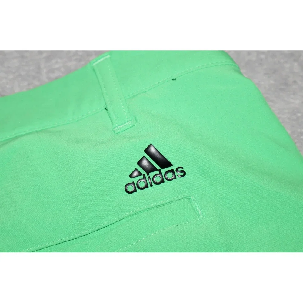 Adidas Golf Shorts Mens 42 Neon Green Performance Stretch Flat 9